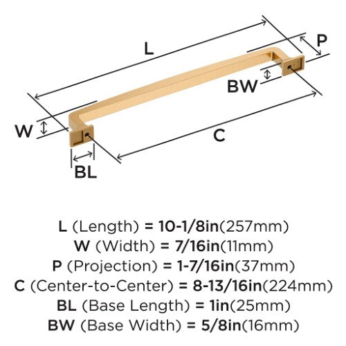 Westerly Zinc Champagne Bronze Cabinet Pull 14