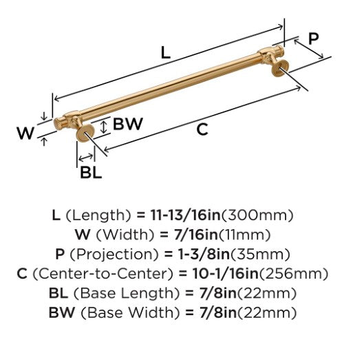 Winsome Zinc Champagne Bronze Cabinet Pull 15