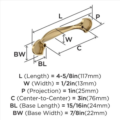 Fairfield Zinc Champagne Bronze Cabinet Pull 5