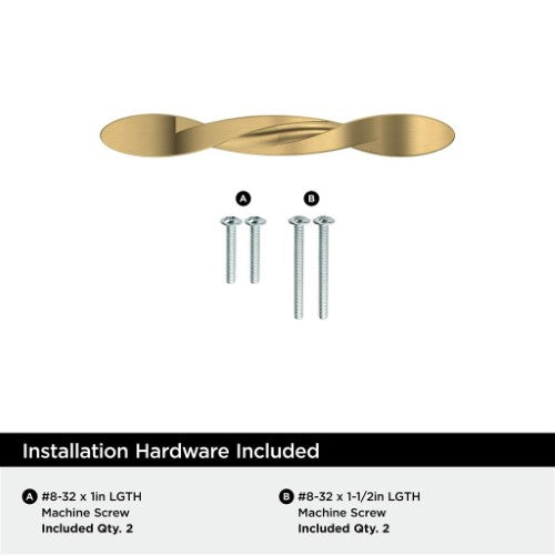 Intertwine Aluminum Champagne Bronze Cabinet Pull 9
