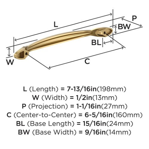 Intertwine Aluminum Champagne Bronze Cabinet Pull 8