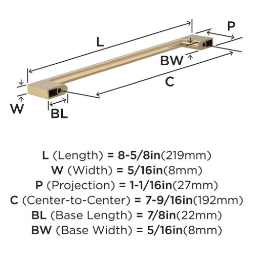 Cityscape Zinc Champagne Bronze Cabinet Pull 11