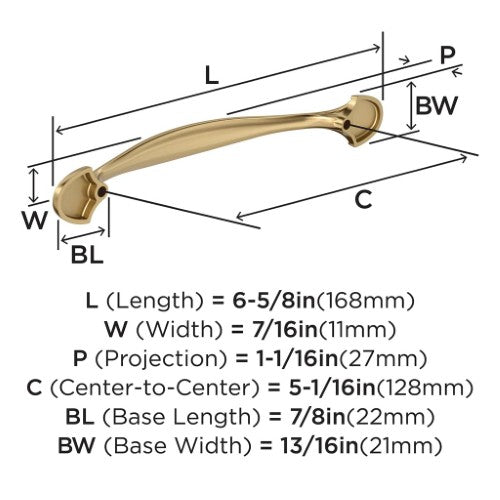 Fairfield Zinc Champagne Bronze Cabinet Pull 7