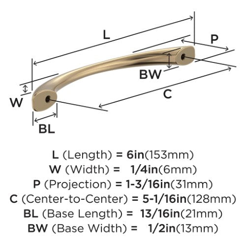 Vaile Zinc Champagne Bronze Cabinet Pull 7