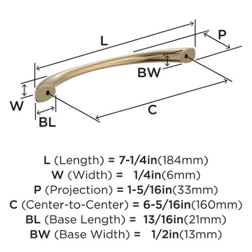 Vaile Zinc Champagne Bronze Cabinet Pull 8