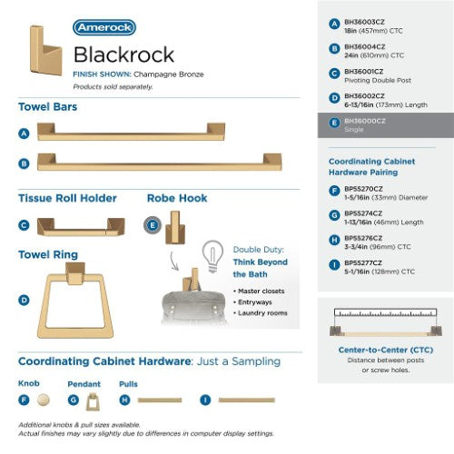 Blackrock Zinc Champagne Bronze Hook 7