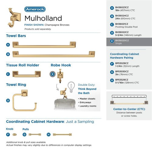 Mulholland Zinc Champagne Bronze Hook 7
