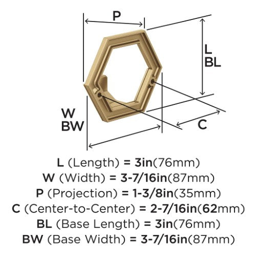 Prismo Zinc Champagne Bronze Hook 2