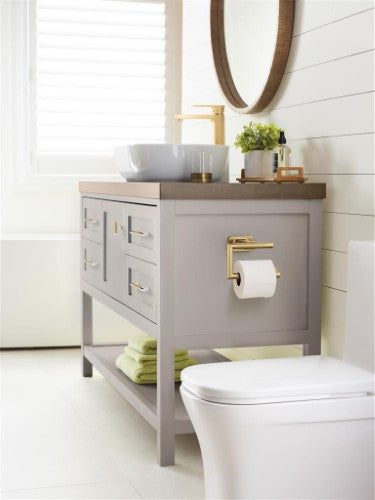 Bronx Zinc & Stainless Steel Champagne Bronze Toilet Paper Holder 5