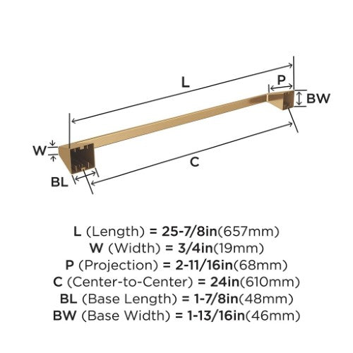 Blackrock Zinc & Stainless Steel Champagne Bronze Towel Bar 6