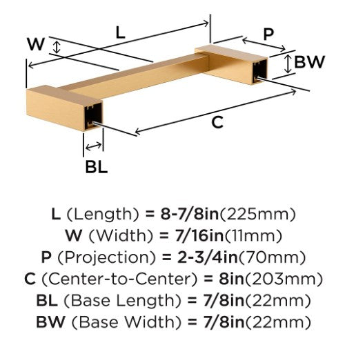 Monument Zinc & Stainless Steel Champagne Bronze Towel Bar 4