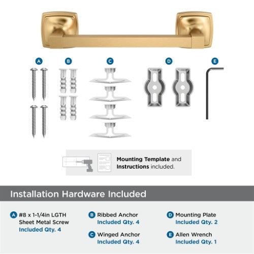 Stature Zinc & Stainless Steel Champagne Bronze Towel Bar 7
