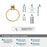 Highland Ridge Zinc & Stainless Steel Champagne Bronze Towel Ring 3
