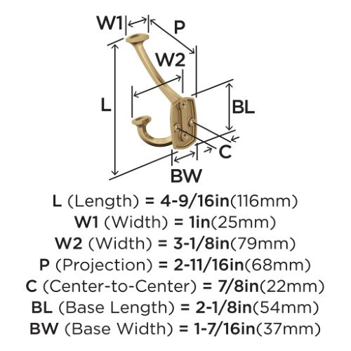 Vicinity Zinc Champagne Bronze Hook 2