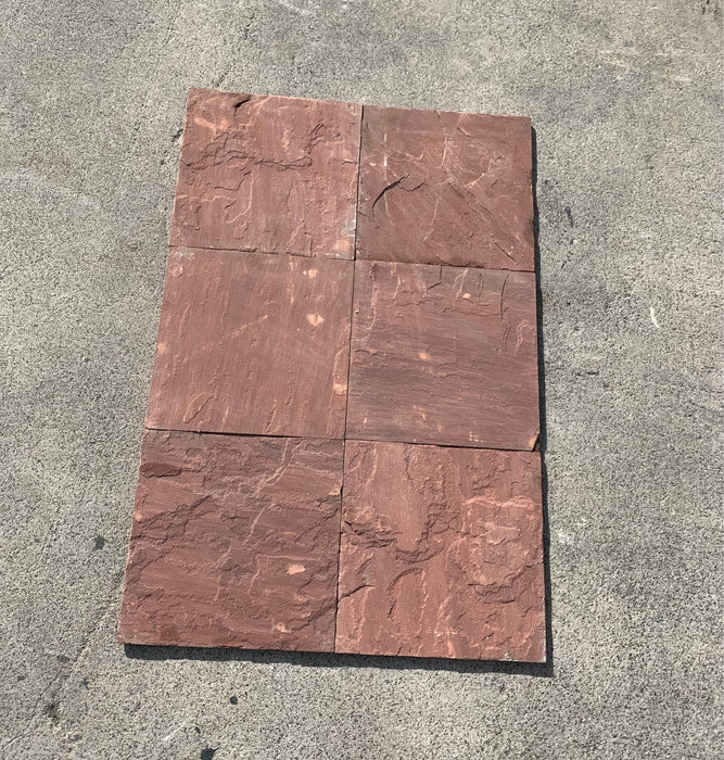 Chocolate Sandstone Tile - 24" x 24" Natural Cleft Face, Gauged Back
