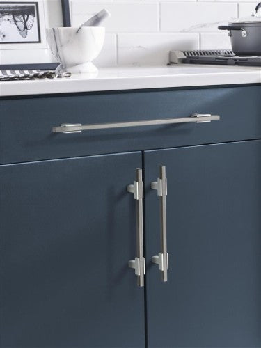 Urbanite Zinc & Aluminum Polished Chrome / Black Chrome Cabinet Pull 7