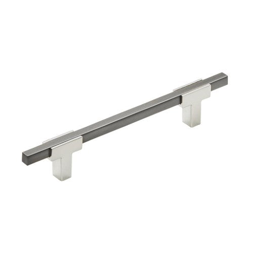 Urbanite Zinc & Aluminum Polished Chrome / Black Chrome Cabinet Pull 2