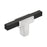 Urbanite Zinc & Aluminum Polished Chrome / Brushed Matte Black Cabinet Knob 1