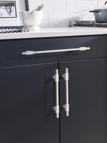 Urbanite Zinc & Aluminum Polished Chrome / Satin Nickel Cabinet Pull 12