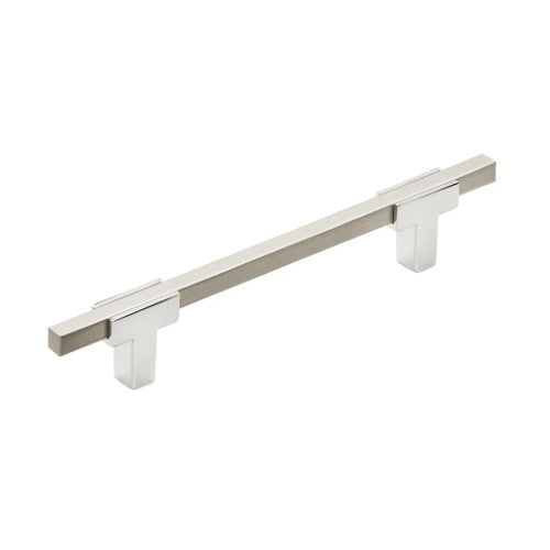 Urbanite Zinc & Aluminum Polished Chrome / Satin Nickel Cabinet Pull 2