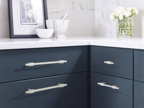 Urbanite Zinc & Aluminum Polished Chrome / Satin Nickel Cabinet Pull 9