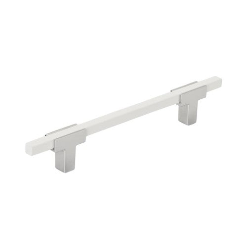 Urbanite Zinc & Aluminum Polished Chrome / White Cabinet Pull 2
