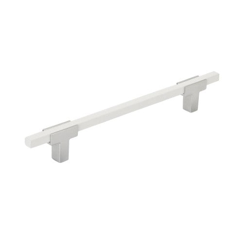 Urbanite Zinc & Aluminum Polished Chrome / White Cabinet Pull 3
