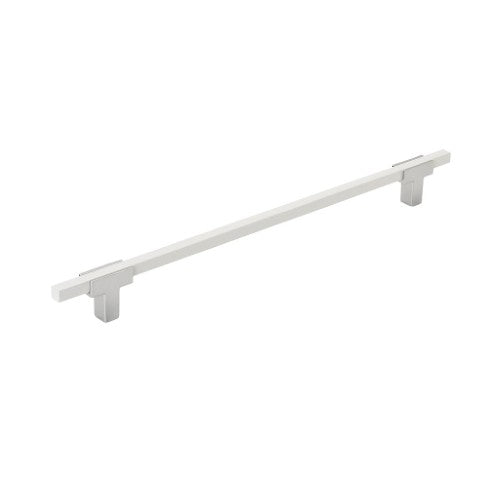 Urbanite Zinc & Aluminum Polished Chrome / White Cabinet Pull 5