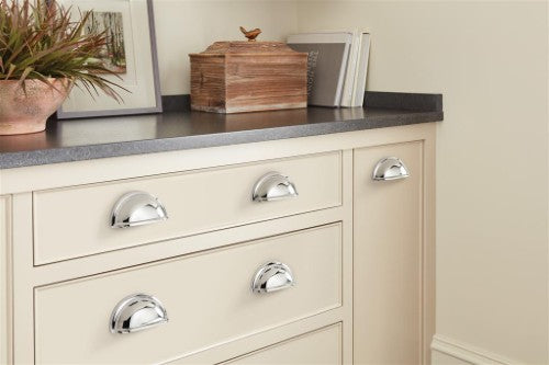 Cup Pulls Zinc Polished Chrome Cabinet Pull 2