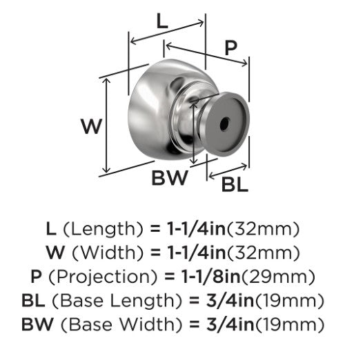 Chalice Zinc Polished Chrome Cabinet Knob 2