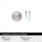 Loop Zinc Polished Chrome Cabinet Knob 3