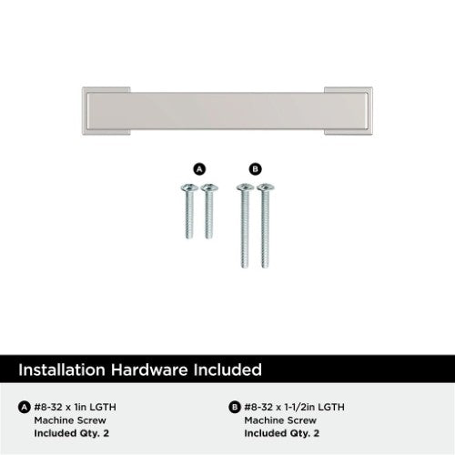 Bridgeport Zinc Polished Chrome Cabinet Pull 9