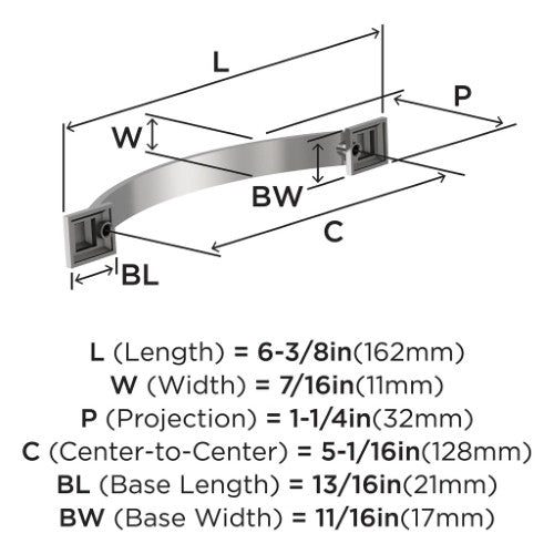 Sheffield Zinc Polished Chrome Cabinet Pull 7
