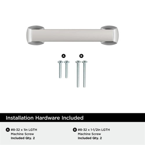 Hybridize Zinc Polished Chrome Cabinet Pull 9
