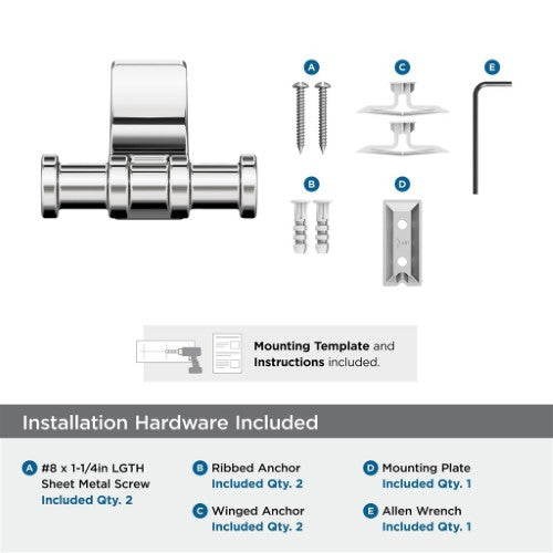 Davenport Zinc & Stainless Steel Chrome Hook 3