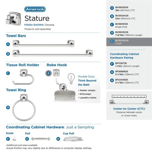 Stature Zinc Chrome Hook 7