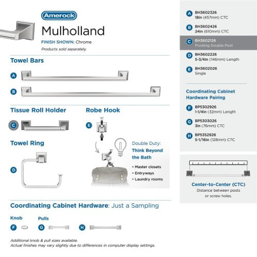 Mulholland Zinc Chrome Toilet Paper Holder 6