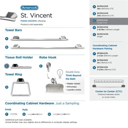 St. Vincent Zinc Chrome Toilet Paper Holder 6