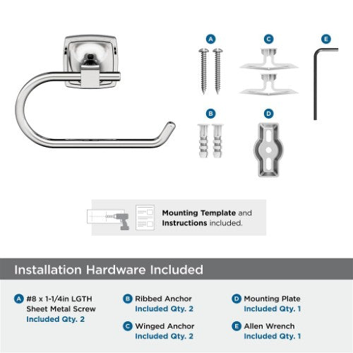 Stature Zinc Chrome Toilet Paper Holder 3