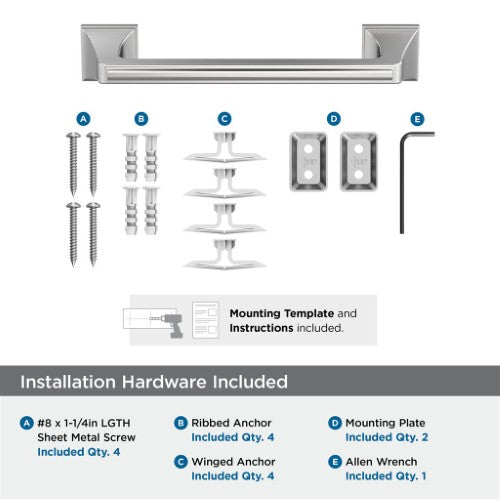 Mulholland Zinc & Stainless Steel Chrome Towel Bar 7