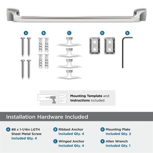 Revitalize Zinc & Stainless Steel Chrome Towel Bar 5