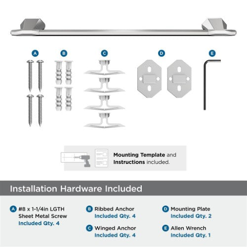 St. Vincent Zinc & Stainless Steel Chrome Towel Bar 5