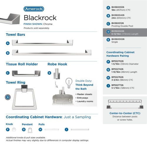 Blackrock Zinc Chrome Towel Ring 6