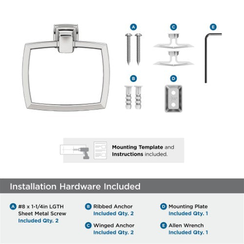 Revitalize Zinc Chrome Towel Ring 3