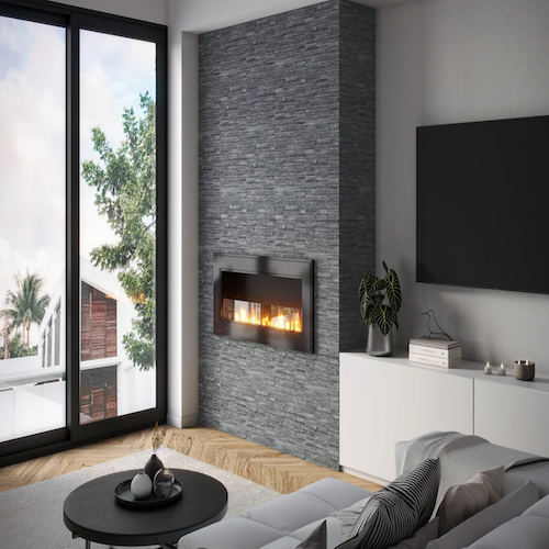 Textures Charcoal Glint Split Face