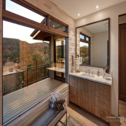 V Parallels Tile Honed Marble