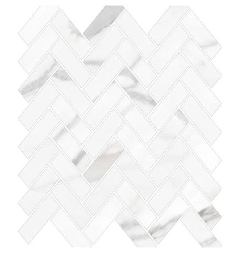 Classics 2.0 Porcelain Calacatta Lincoln Mosaic Glossy 1