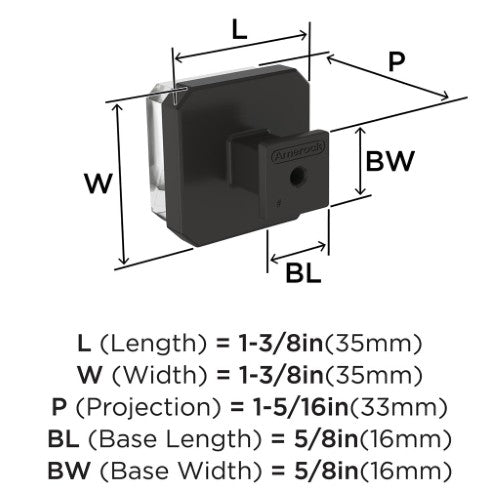 Glacio Zinc & Glass Clear / Black Bronze Cabinet Knob 5