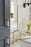 Glacio Zinc & Glass Clear / Black Bronze Cabinet Pull 16
