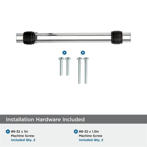 Glacio Zinc & Glass Clear / Black Bronze Cabinet Pull 12